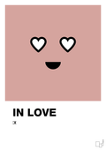 plakat: in love smiley - bubble shell-Smiley-A1two3