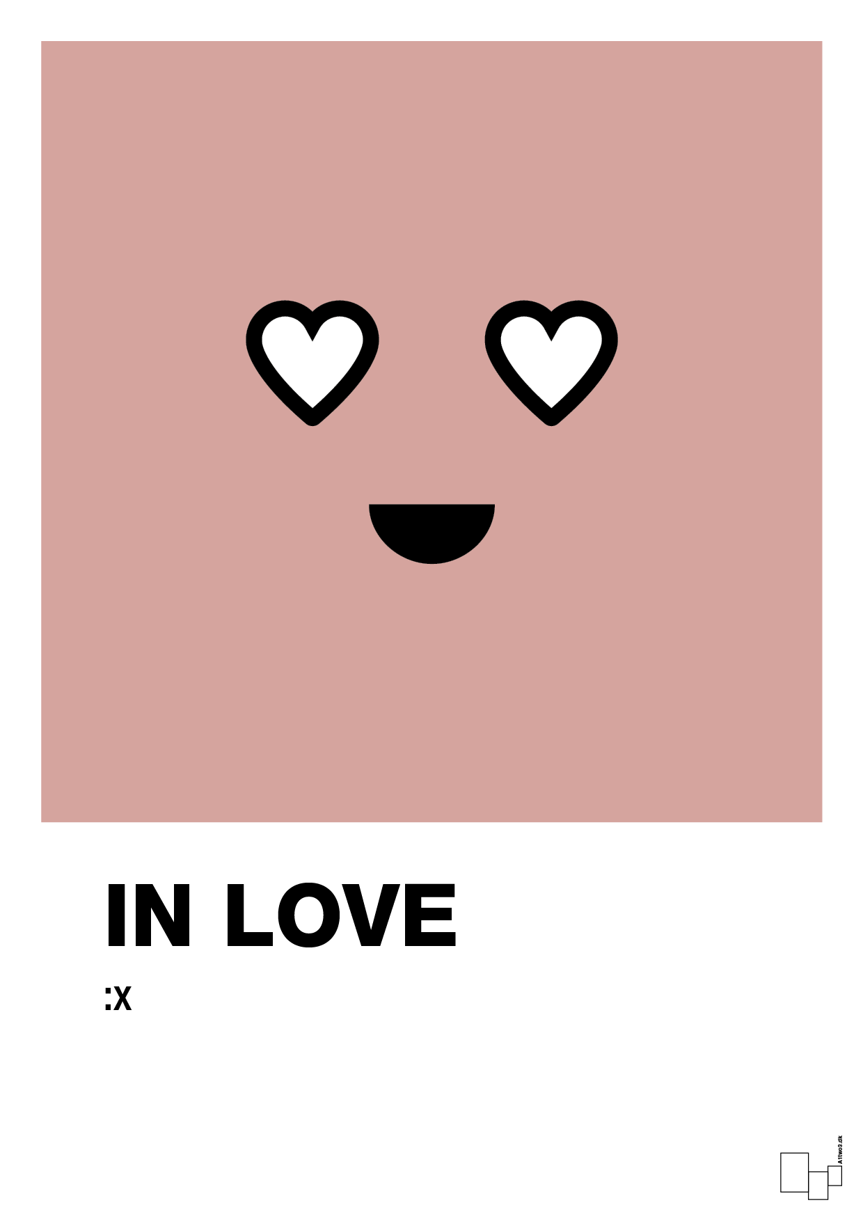 plakat: in love smiley - bubble shell-Smiley-A1two3