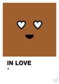 plakat: in love smiley - cognac-Smiley-A1two3
