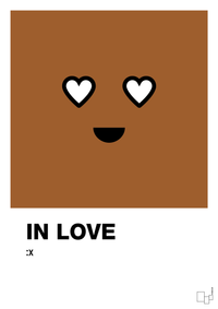 plakat: in love smiley