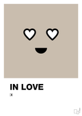 plakat: in love smiley - creamy mushroom-Smiley-A1two3