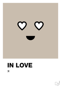 plakat: in love smiley