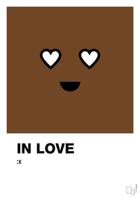 plakat: in love smiley