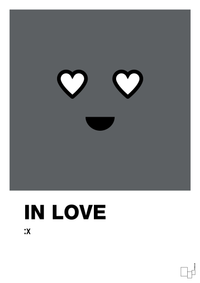 plakat: in love smiley