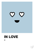 plakat: in love smiley - heavenly blue-Smiley-A1two3