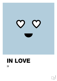 plakat: in love smiley