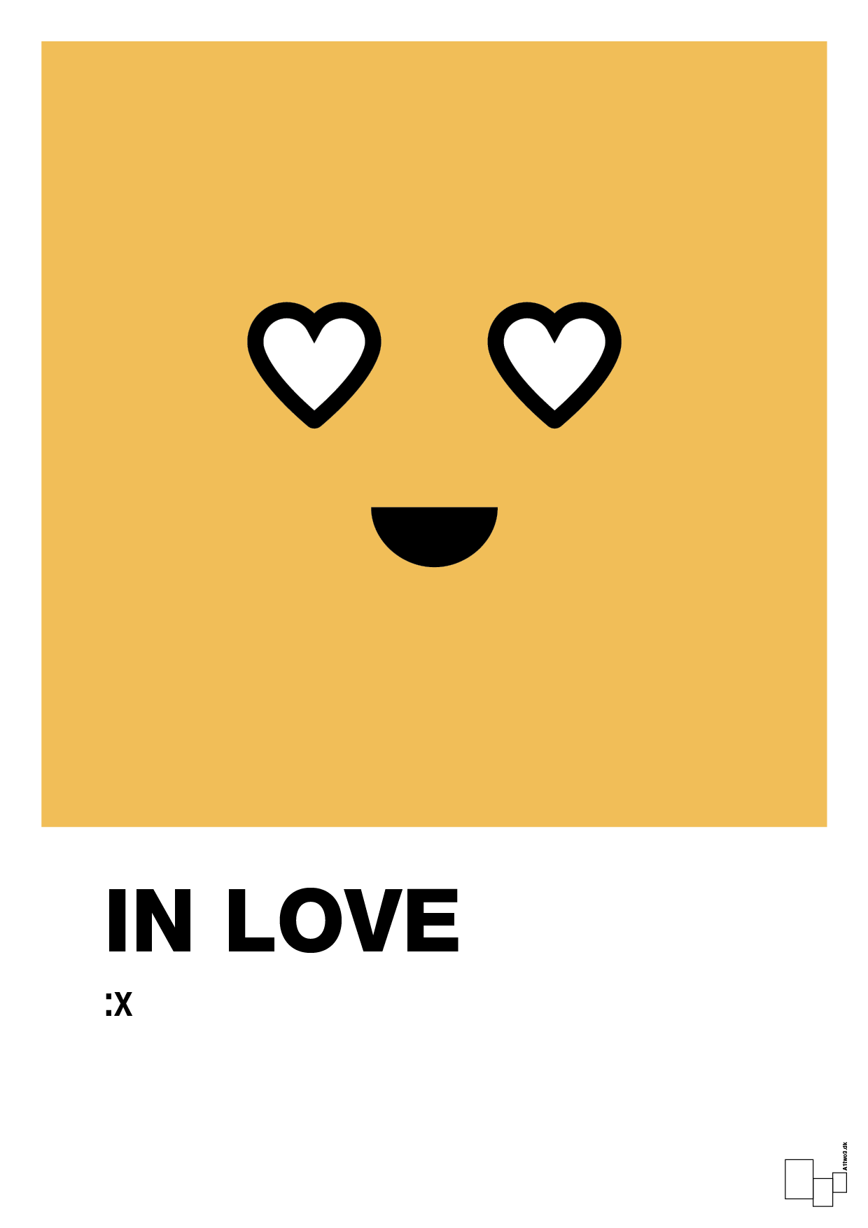 plakat: in love smiley - honeycomb-Smiley-A1two3