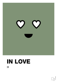 plakat: in love smiley