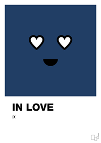 plakat: in love smiley