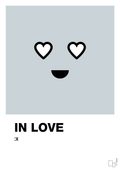 plakat: in love smiley - light drizzle-Smiley-A1two3