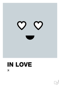 plakat: in love smiley