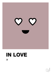 plakat: in love smiley