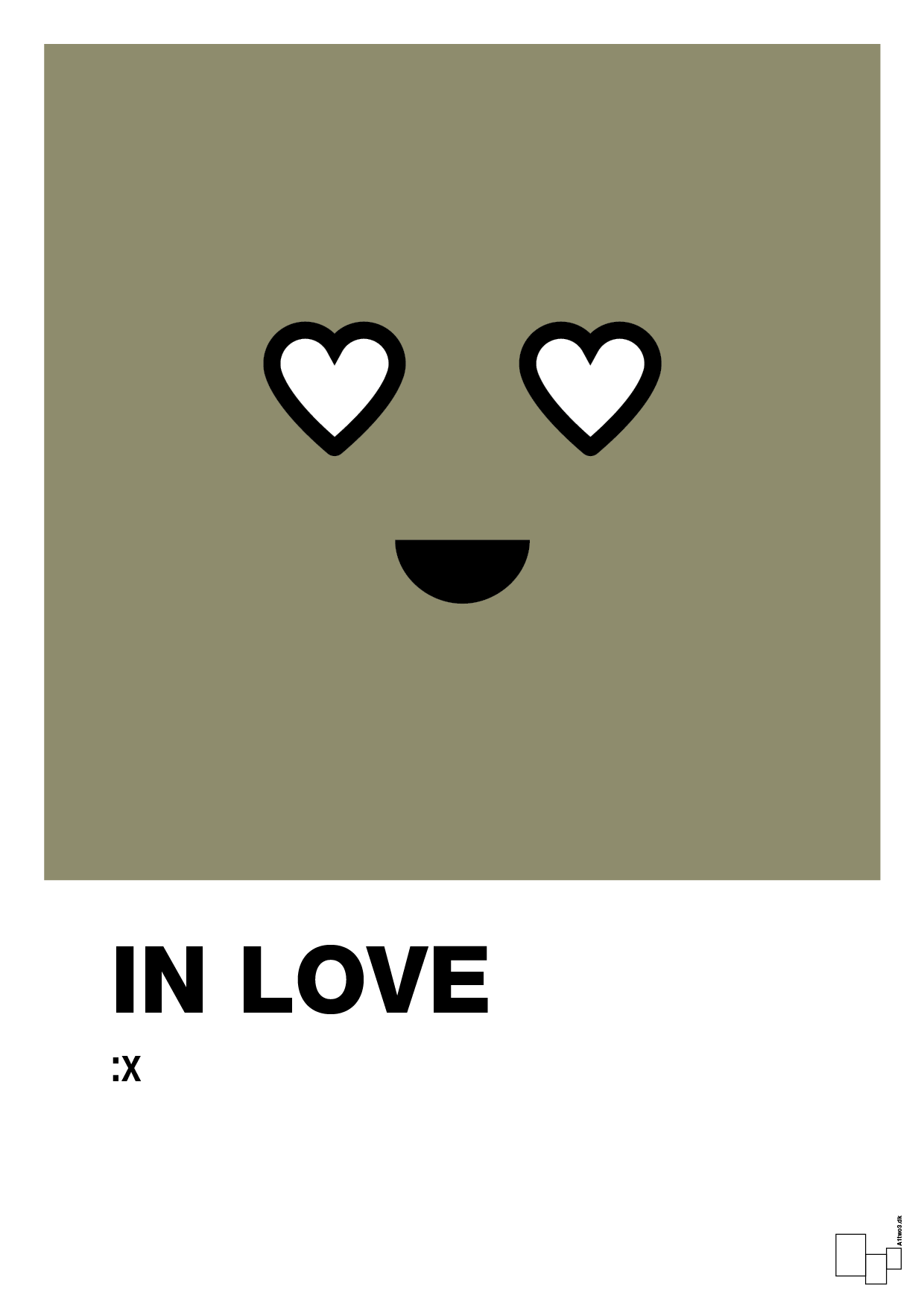 plakat: in love smiley - misty forrest-Smiley-A1two3