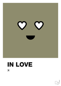 plakat: in love smiley