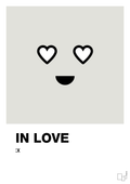 plakat: in love smiley - painters white-Smiley-A1two3
