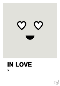 plakat: in love smiley