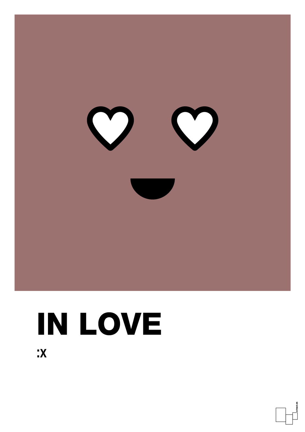 plakat: in love smiley - plum-Smiley-A1two3