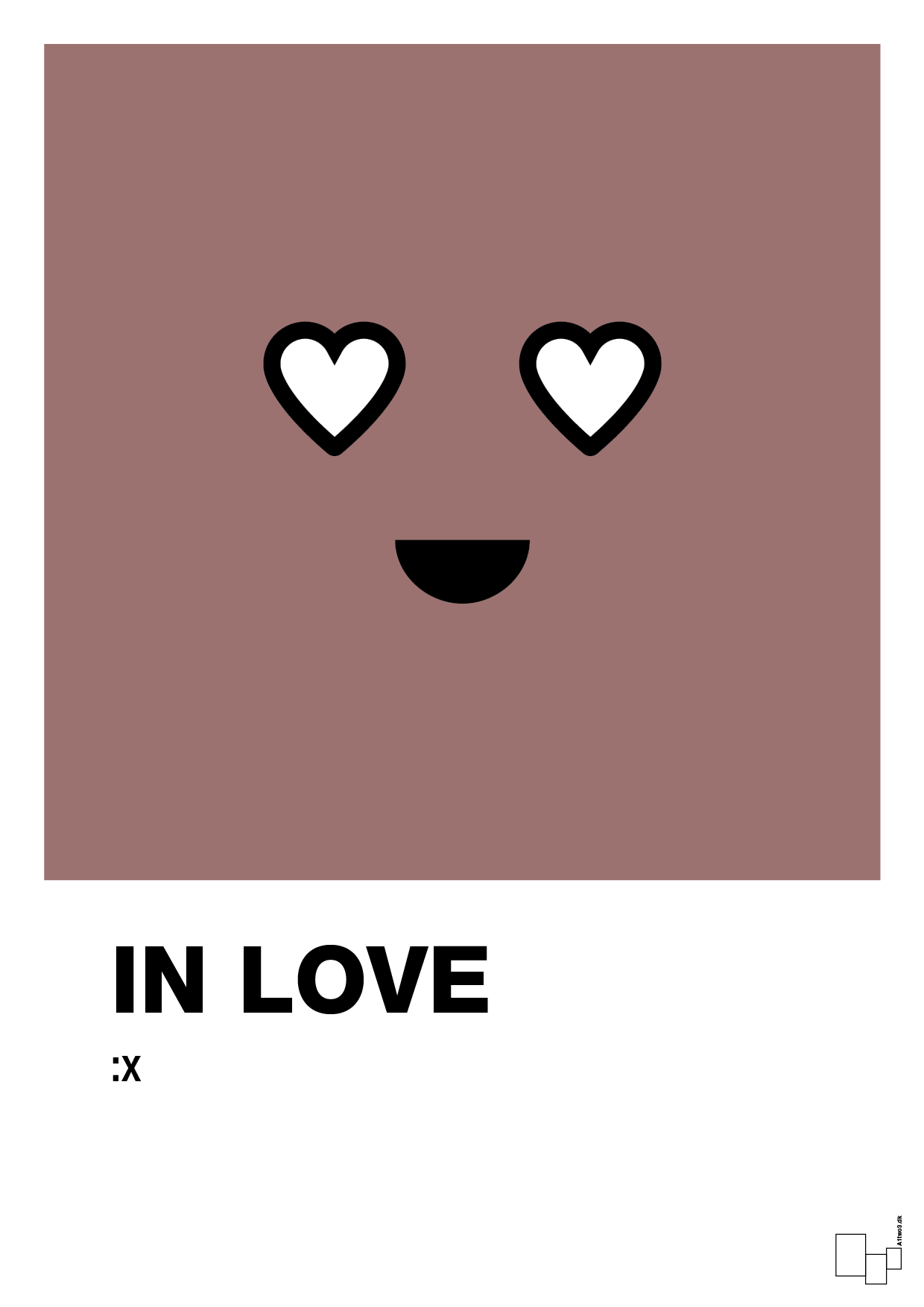 plakat: in love smiley - plum-Smiley-A1two3