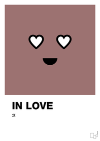 plakat: in love smiley