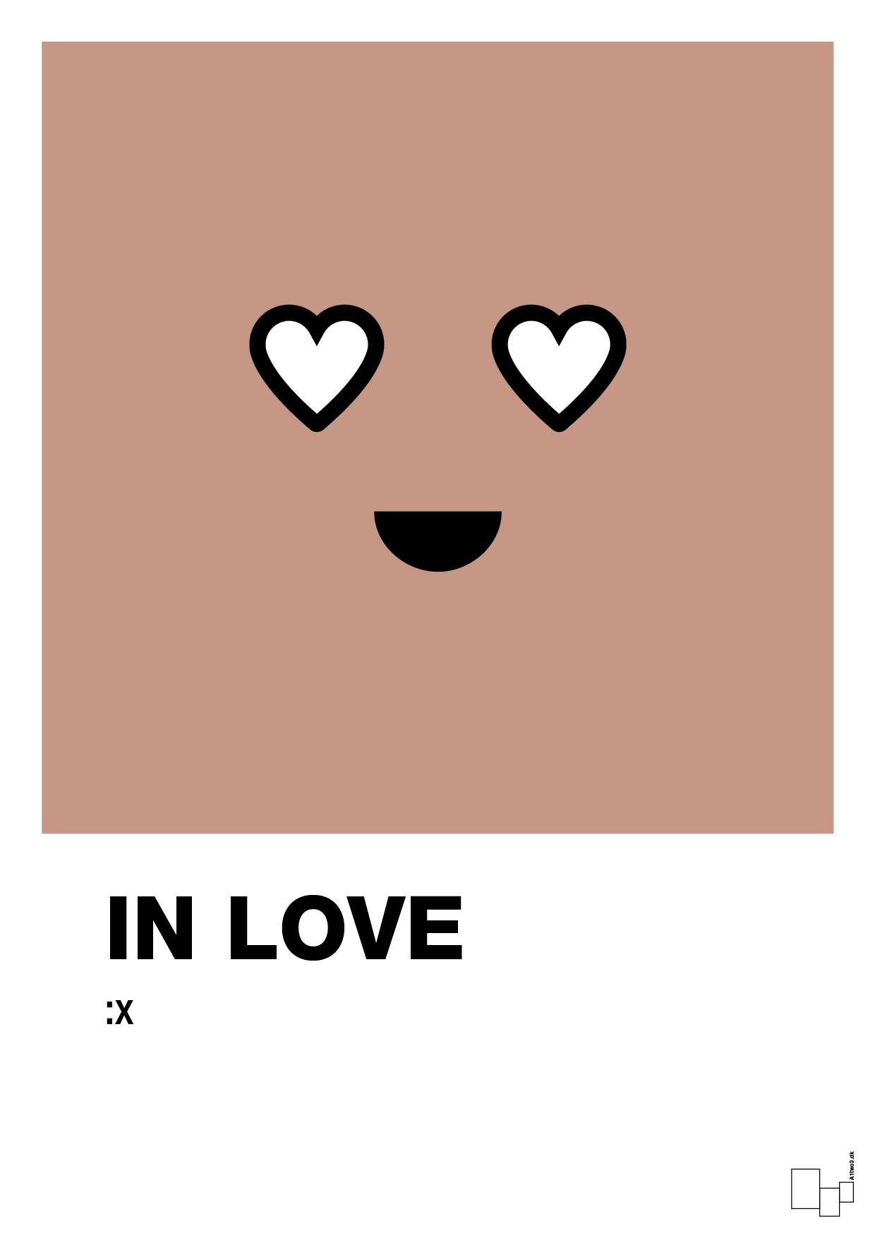 plakat: in love smiley - powder-Smiley-A1two3