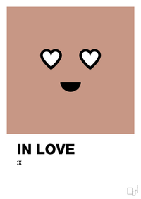 plakat: in love smiley