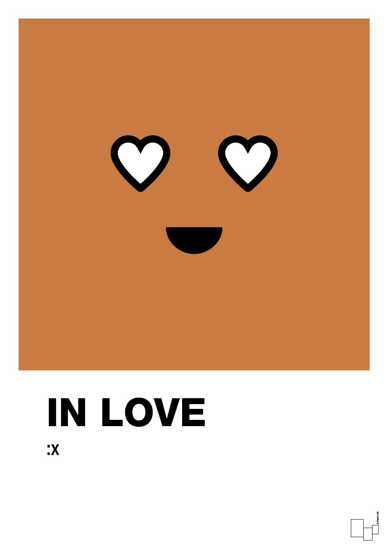 plakat: in love smiley - rumba orange-Smiley-A1two3