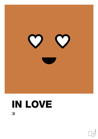 plakat: in love smiley