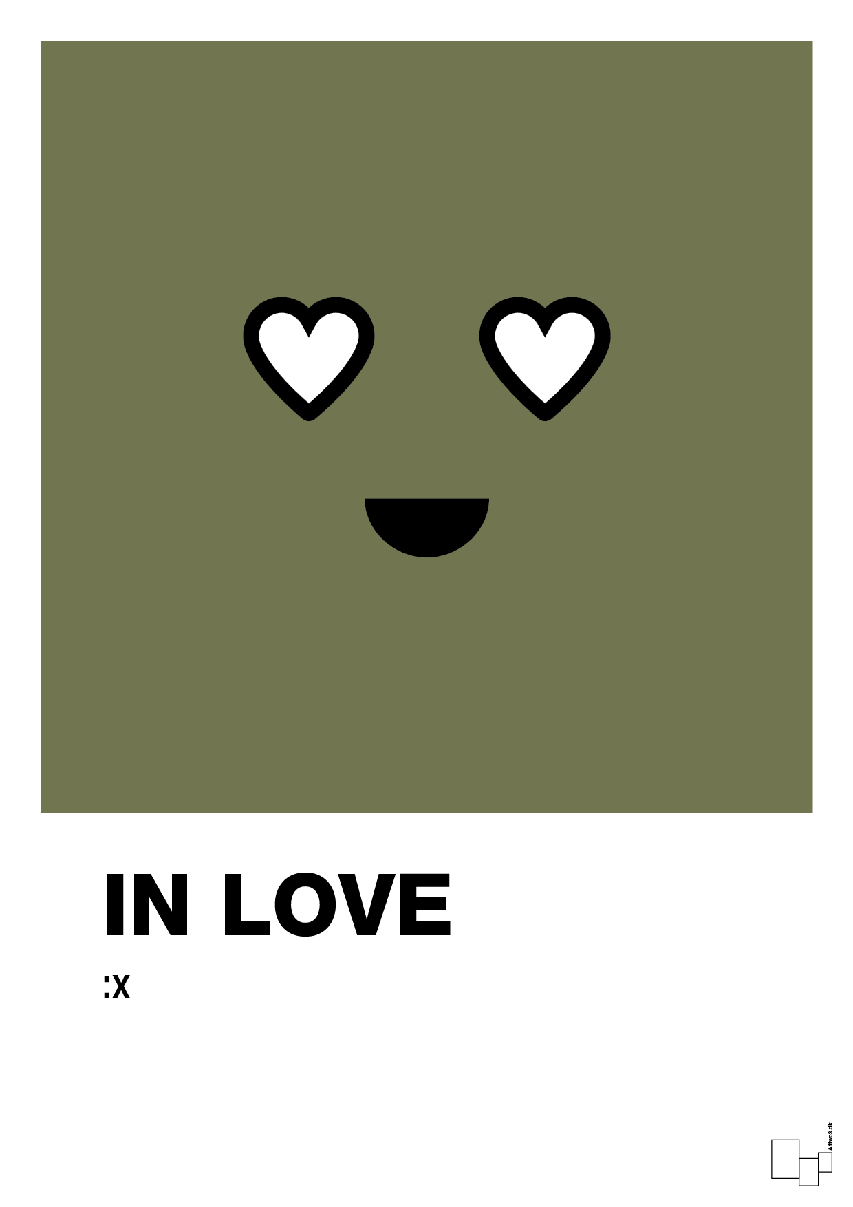 plakat: in love smiley - secret meadow-Smiley-A1two3
