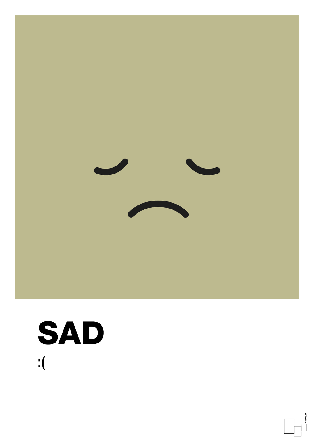plakat: sad smiley - back to nature-Smiley-A1two3