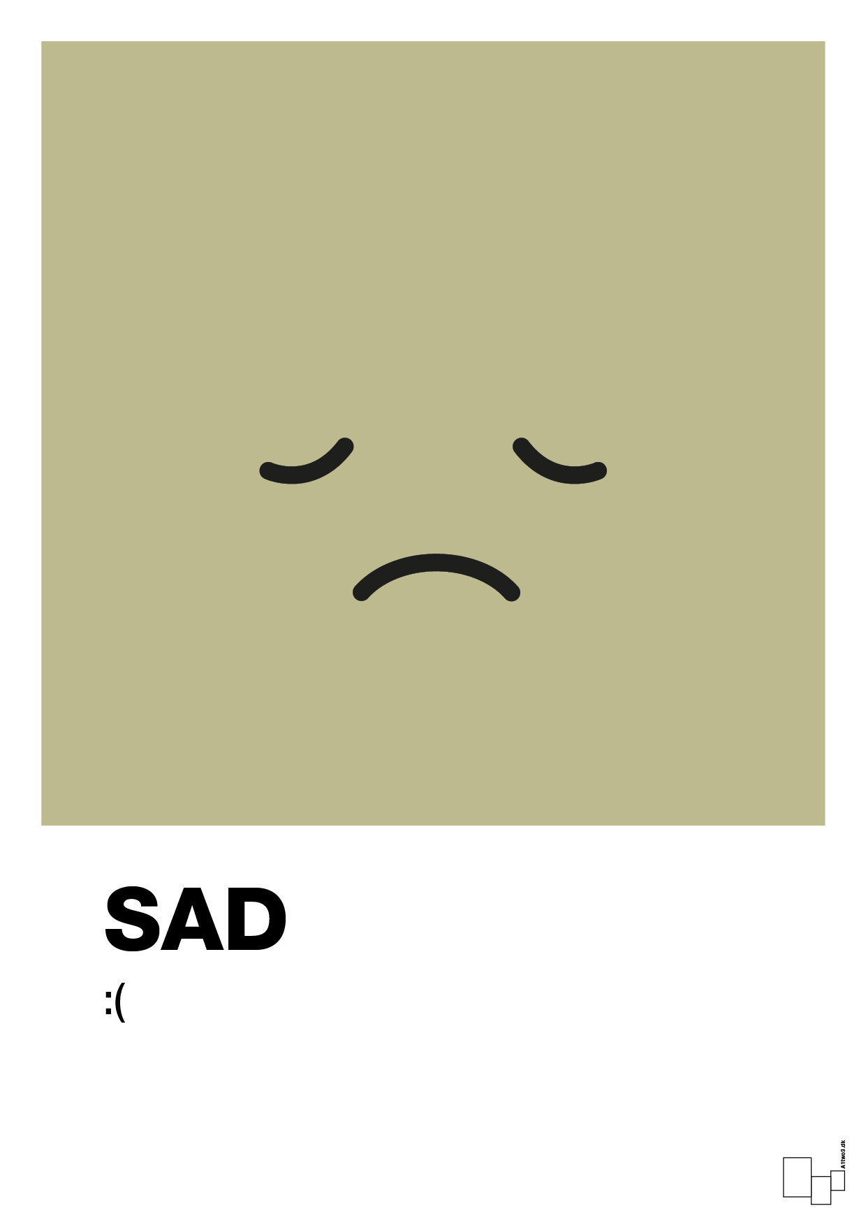 plakat: sad smiley - back to nature-Smiley-A1two3