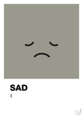 plakat: sad smiley - battleship gray-Smiley-A1two3