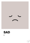 plakat: sad smiley - broken beige-Smiley-A1two3