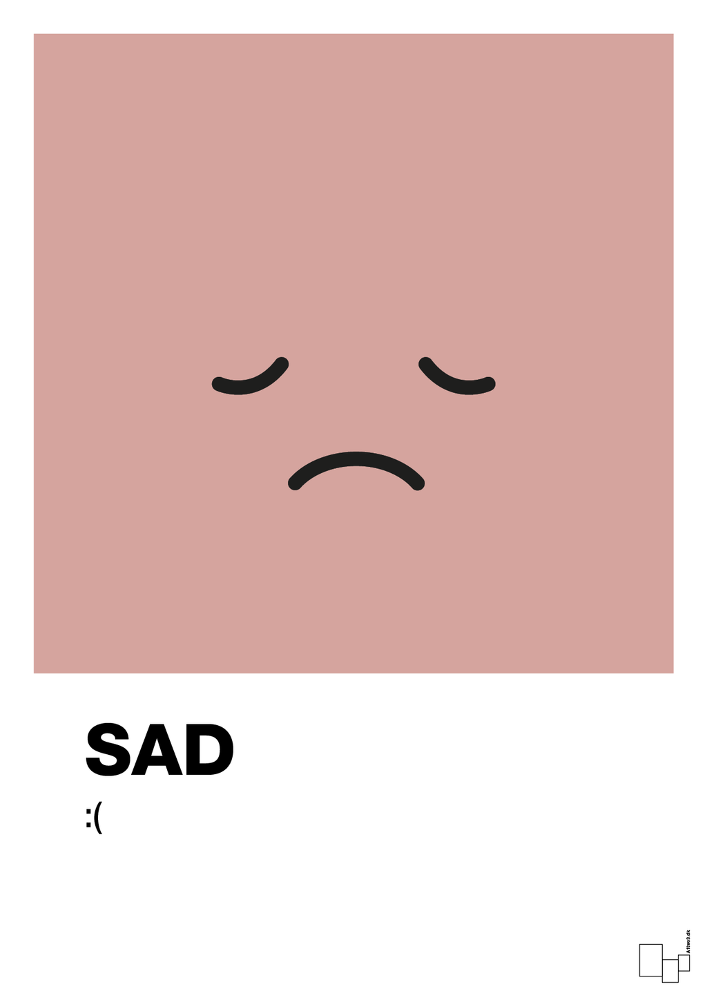 plakat: sad smiley - bubble shell-Smiley-A1two3
