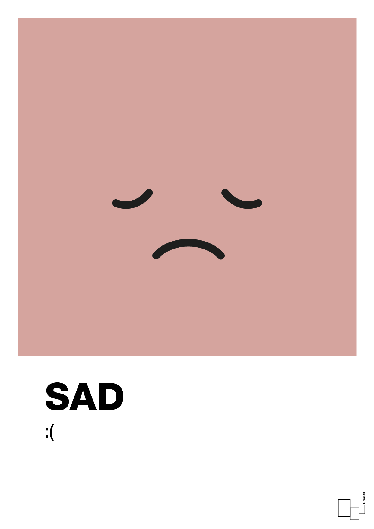 plakat: sad smiley - bubble shell-Smiley-A1two3