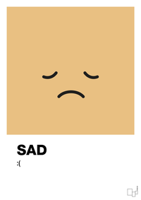 plakat: sad smiley