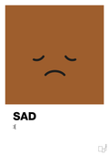 plakat: sad smiley - cognac-Smiley-A1two3