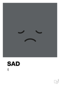 plakat: sad smiley - graphic charcoal-Smiley-A1two3