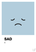 plakat: sad smiley - heavenly blue-Smiley-A1two3