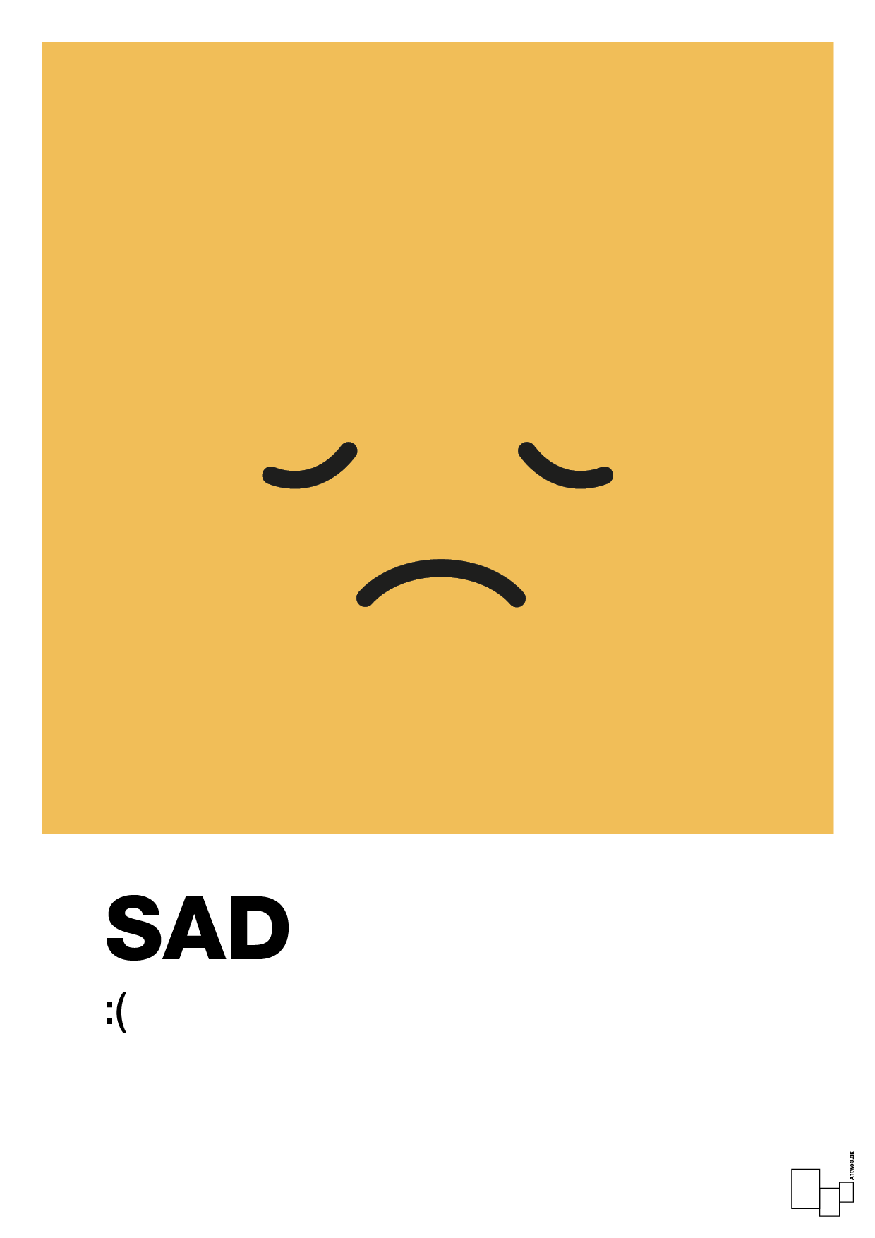 plakat: sad smiley - honeycomb-Smiley-A1two3