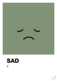 plakat: sad smiley