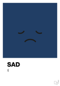 plakat: sad smiley - lapis blue-Smiley-A1two3