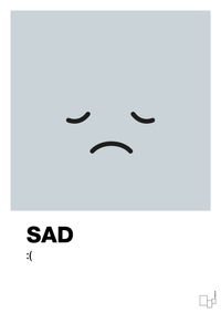 plakat: sad smiley