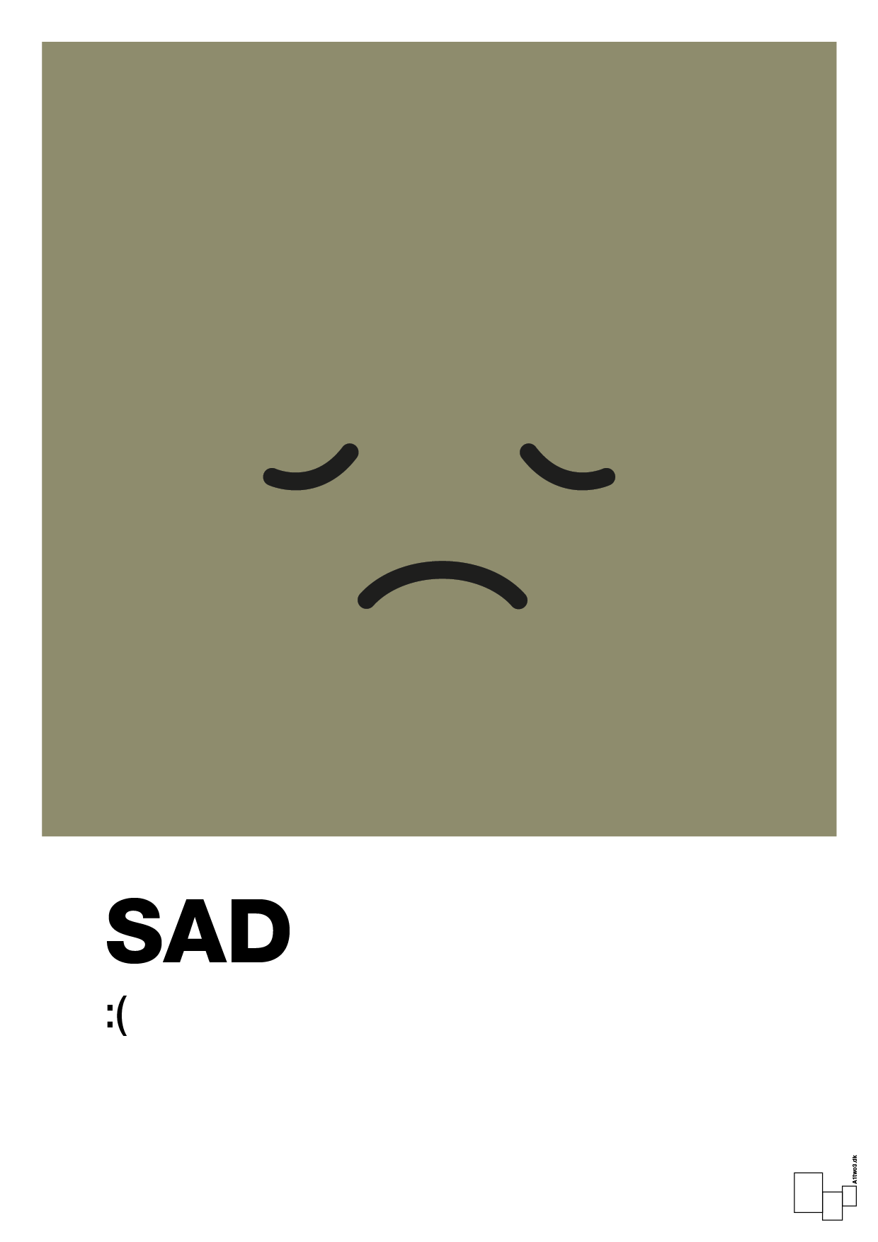 plakat: sad smiley - misty forrest-Smiley-A1two3