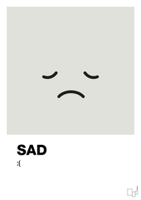 plakat: sad smiley