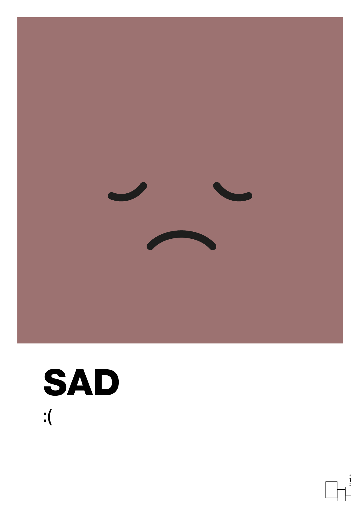plakat: sad smiley - plum-Smiley-A1two3