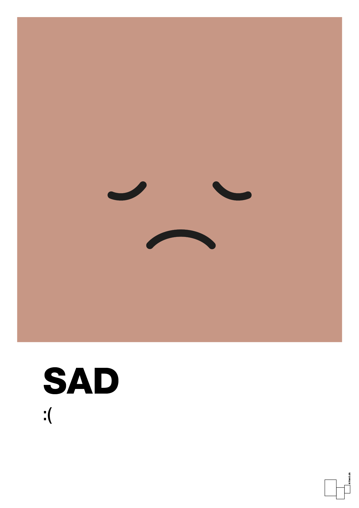plakat: sad smiley - powder-Smiley-A1two3