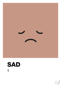 plakat: sad smiley