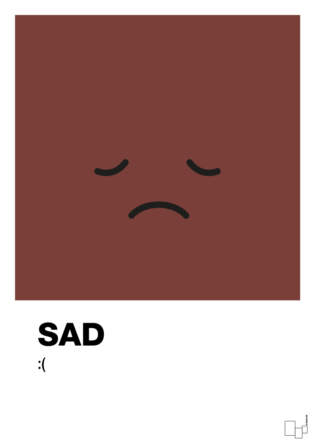 plakat: sad smiley - red pepper-Smiley-A1two3