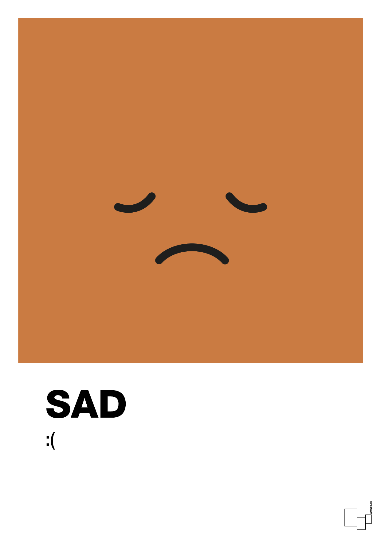 plakat: sad smiley - rumba orange-Smiley-A1two3