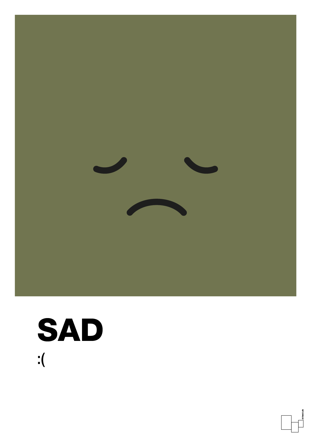 plakat: sad smiley - secret meadow-Smiley-A1two3